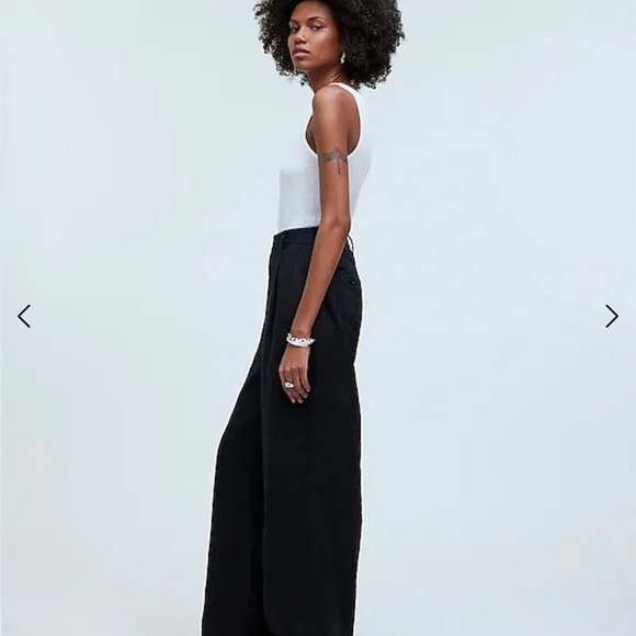 Madewell Petite Harlow Wide-Leg Pant in 100% Linen size p0 - Picture 3 of 7